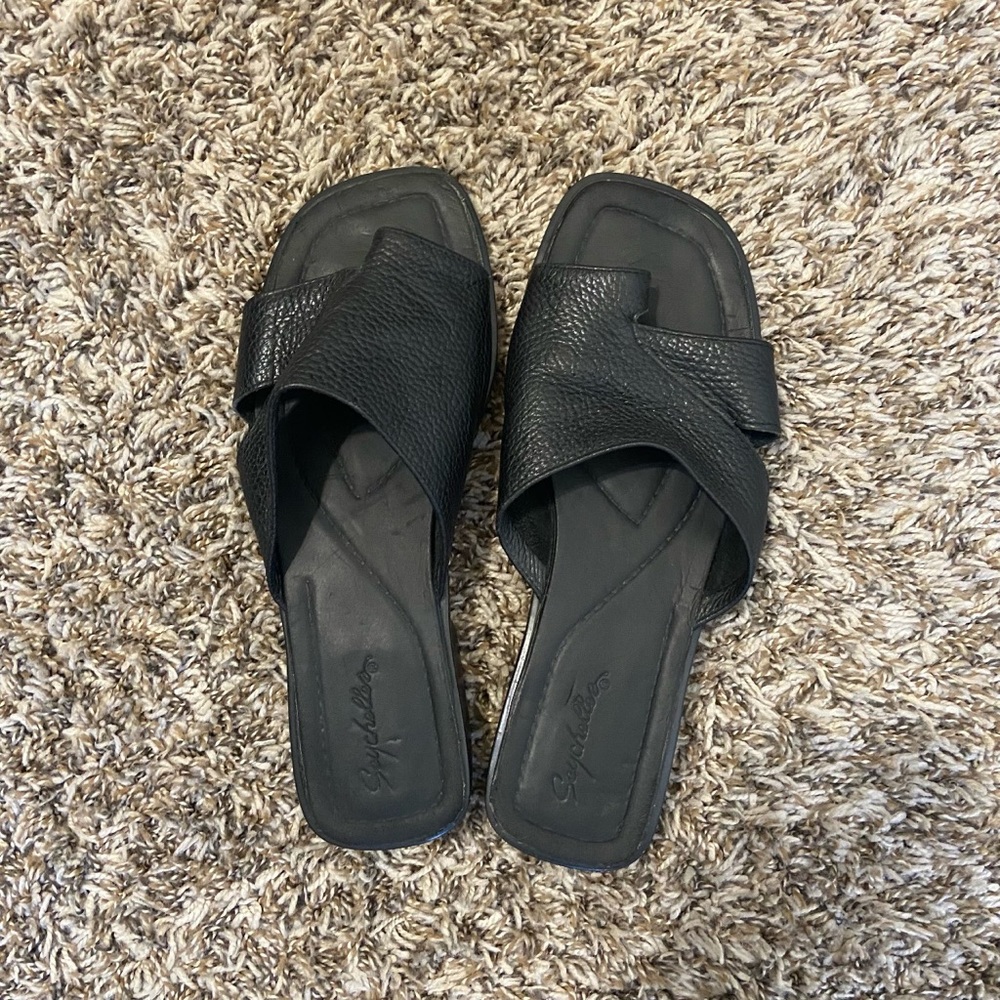 black sandals